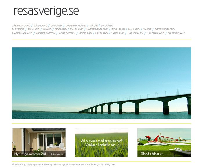 Portfolio | Webbdesign | resasverige.se